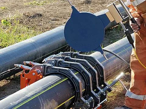 Máquina soldadora de tubería HDPE por termofusión